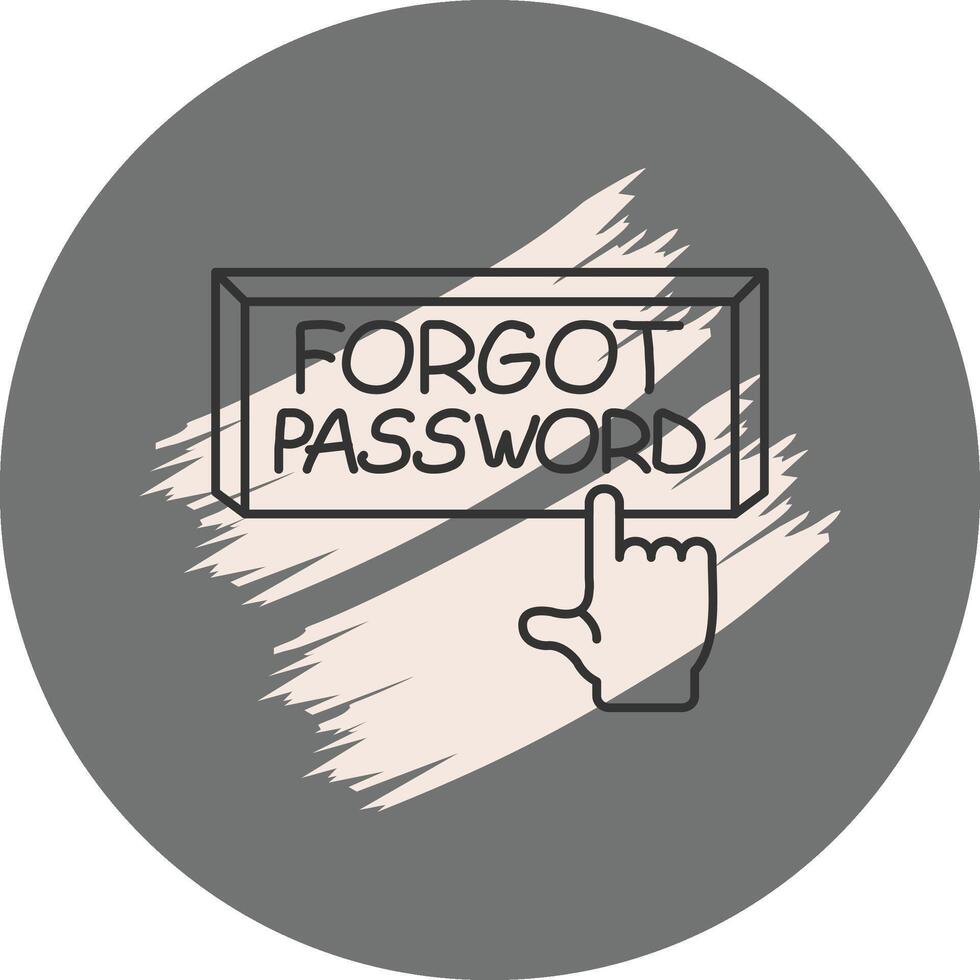 Forgot Password Finger Tap Button Elegant Flat Feature vector
