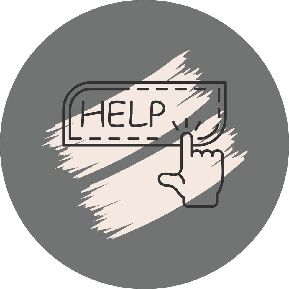 Help Finger Tap Button Artistic Product Graphic Layout vector