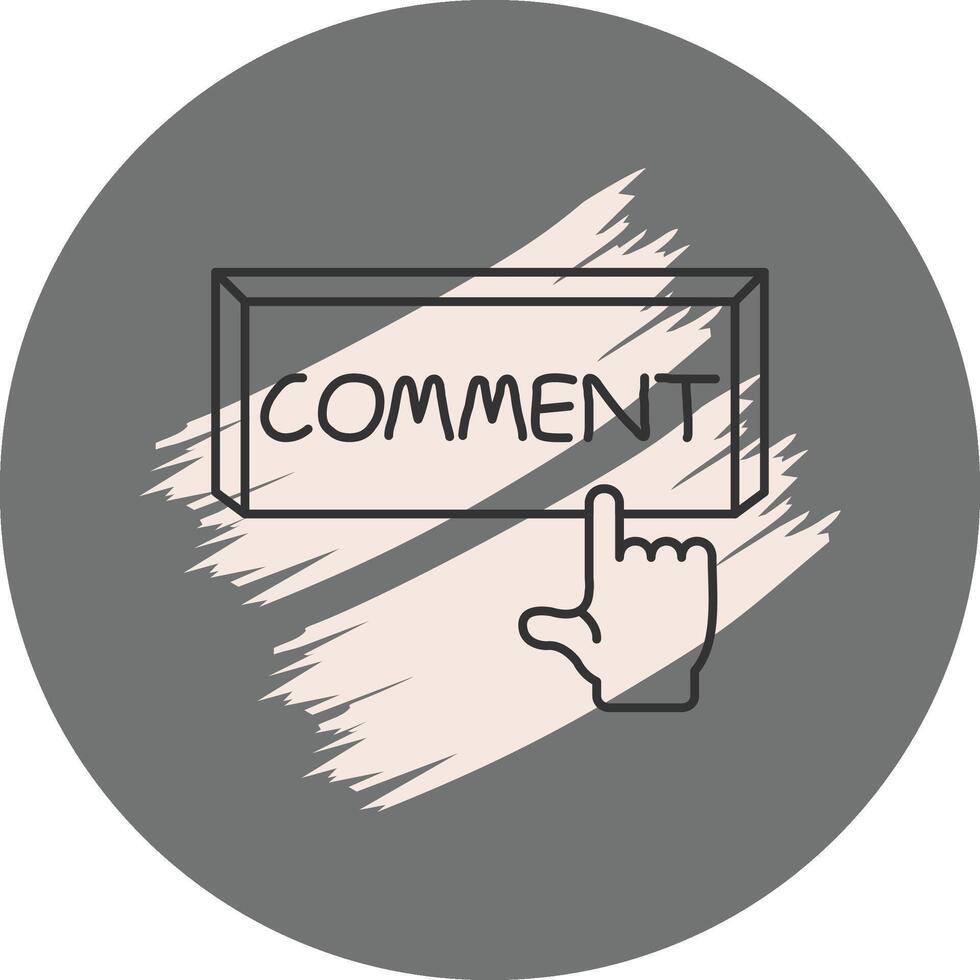 Comment Finger Tap Button Geometric Design Symbol vector