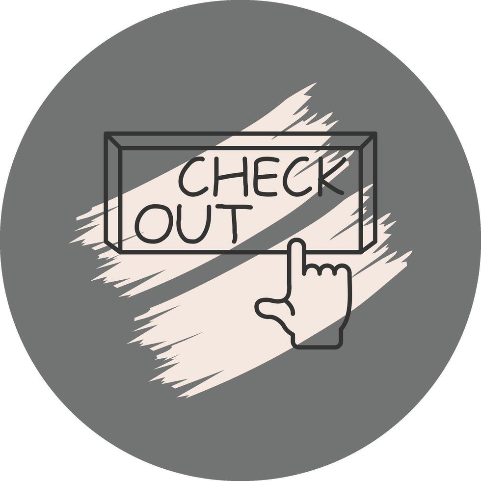 Checkout Finger Tap Button Geometric Design Symbol vector