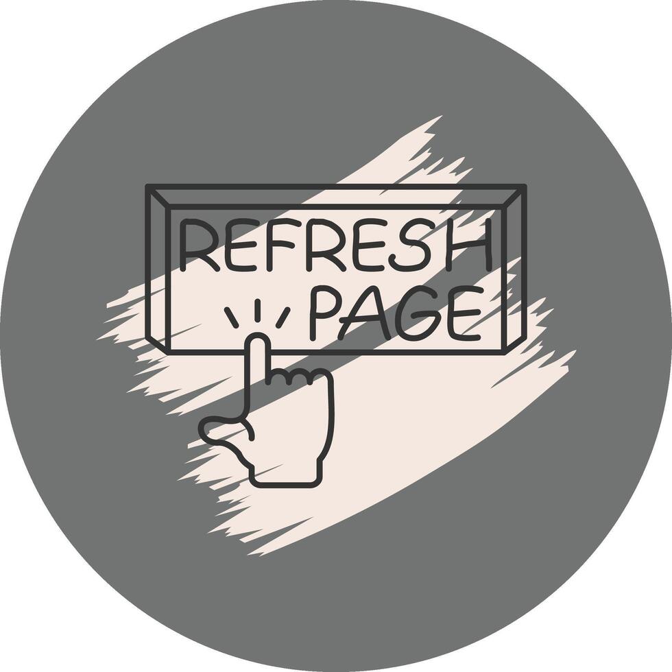 Refresh Page Finger Tap Button Professional UI Design Asset vector