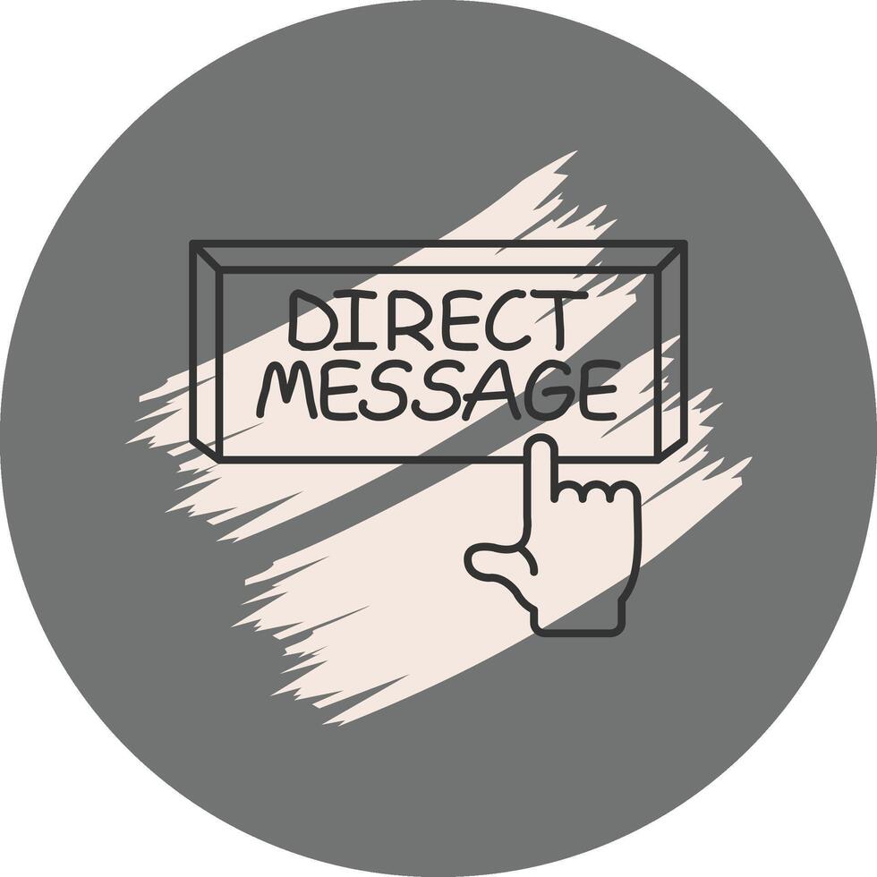 Direct Message Finger Tap Button Modern Digital Art Feature vector