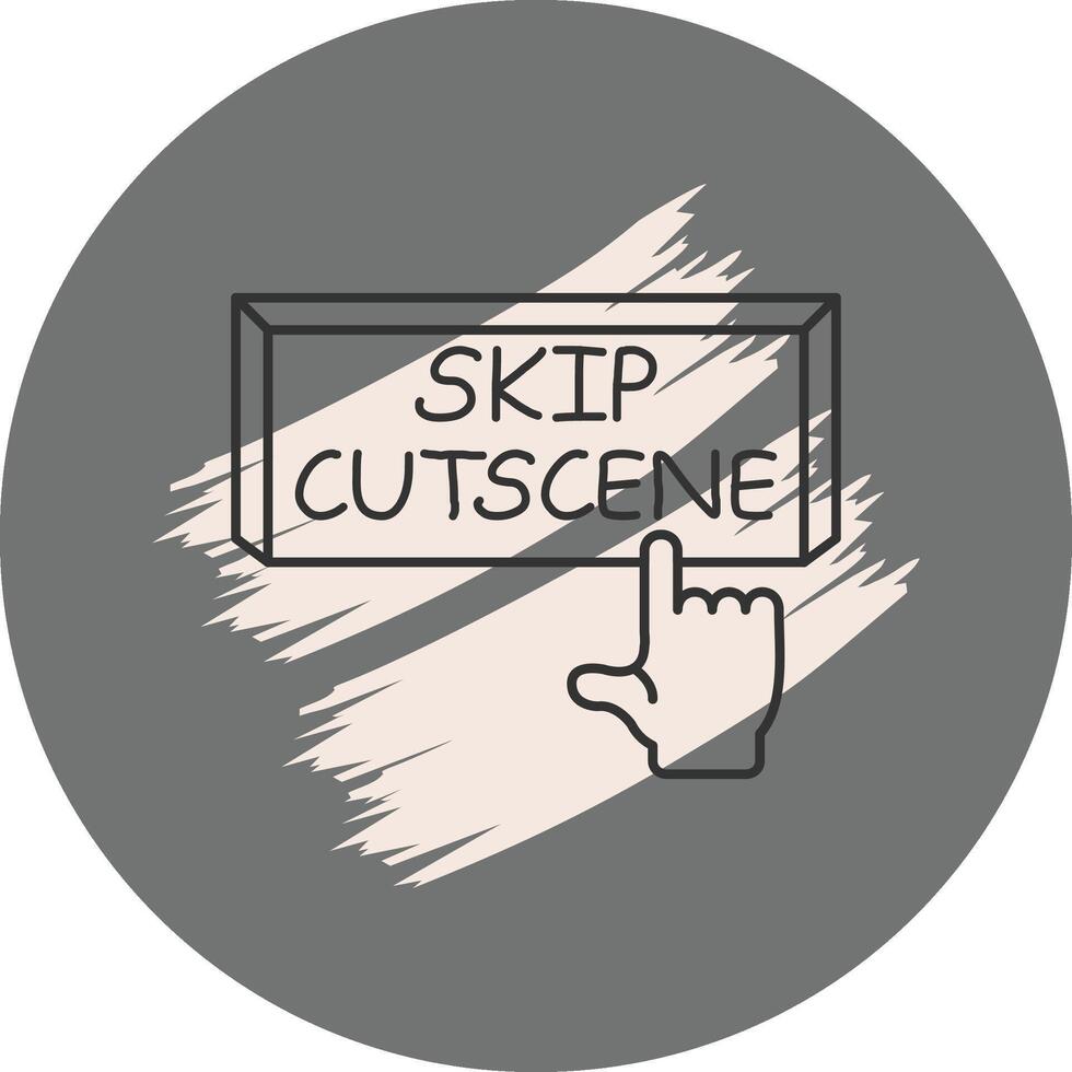 Skip Cutscene Finger Tap Button Advanced Branding Design Symbol vector
