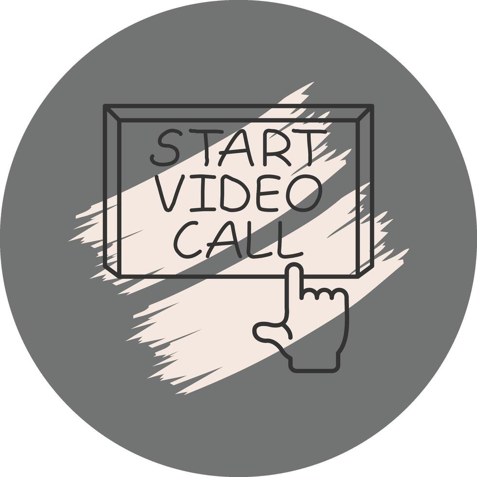 Start Call Finger Tap Button Elegant Digital Art Object vector