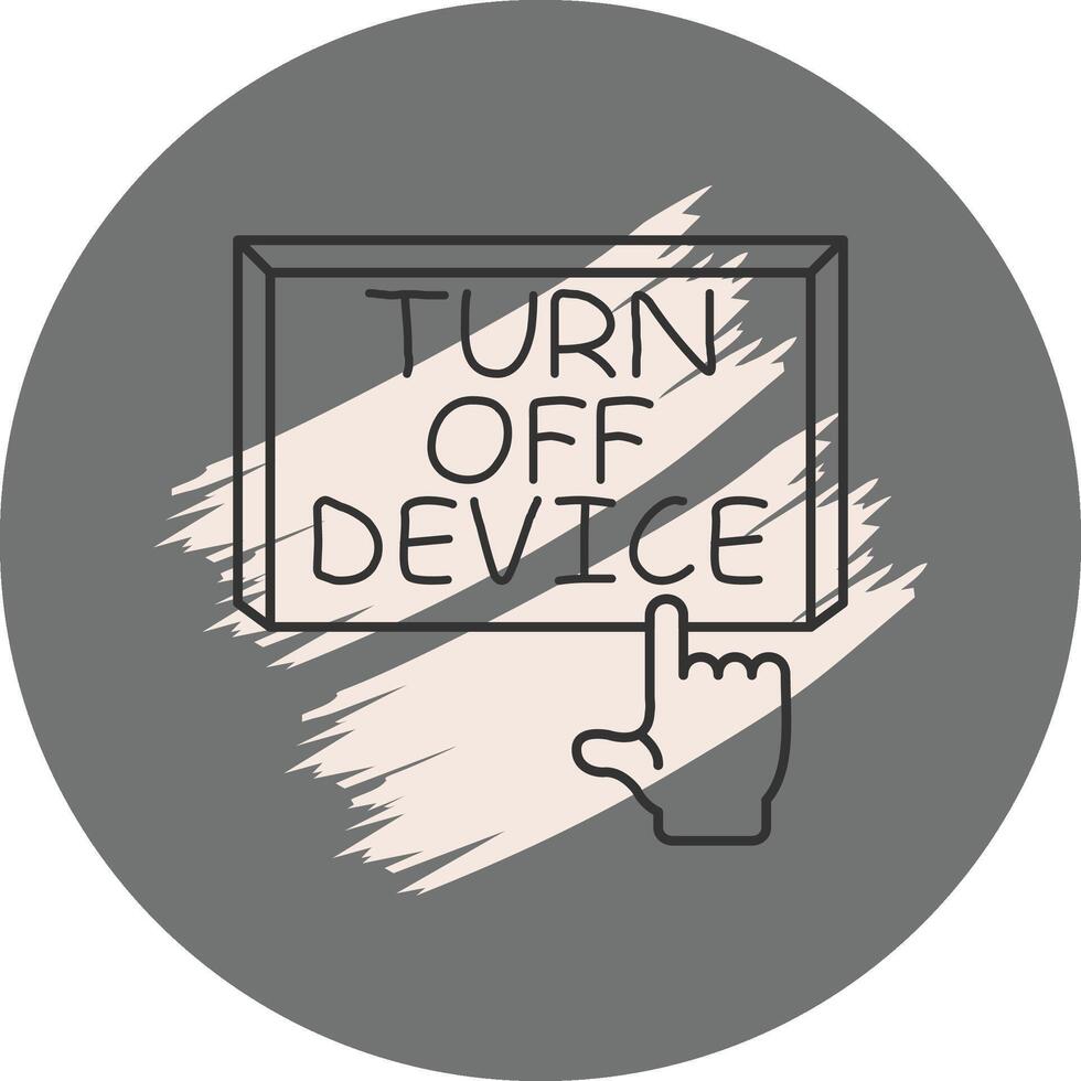 Turn Off Device Finger Tap Button Modern User Interface Feature vector