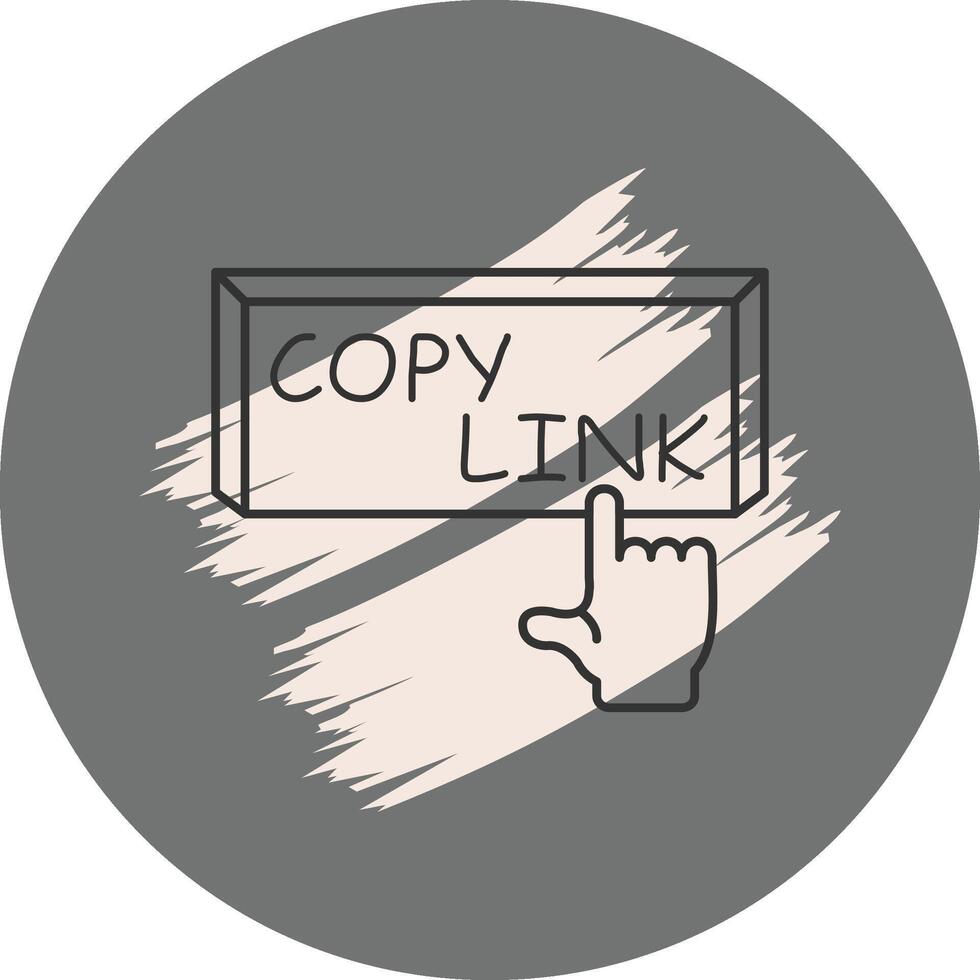 Copy Link Finger Tap Button Custom Flat Design Element vector