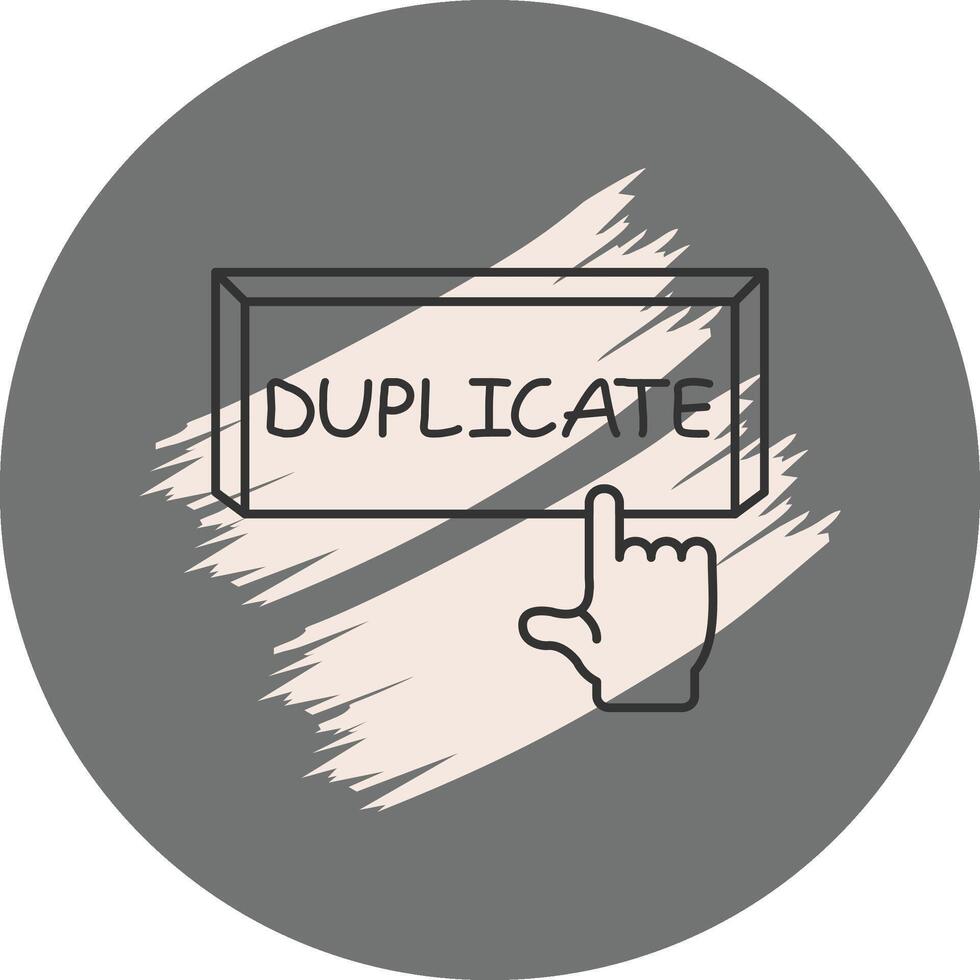 Duplicate Finger Tap Button Functional Digital Art Element vector
