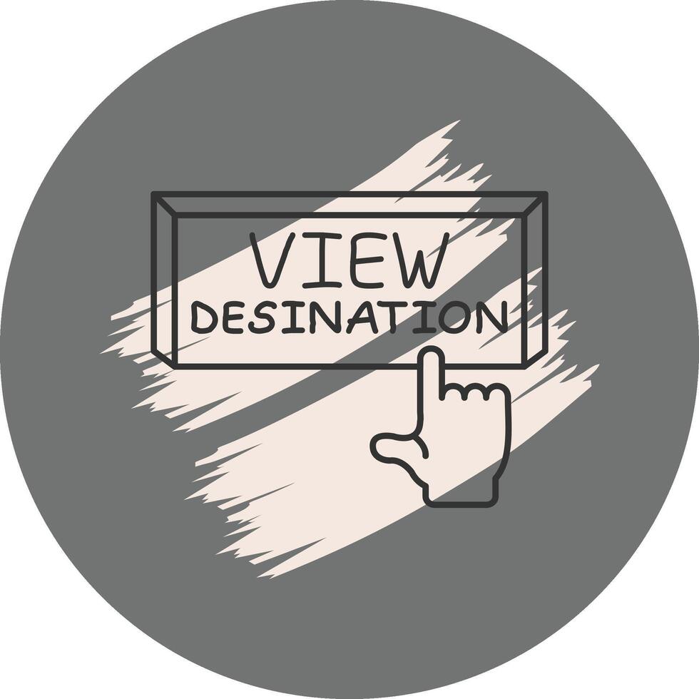 View Destination Finger Tap Button Unique Web Graphic Layout vector