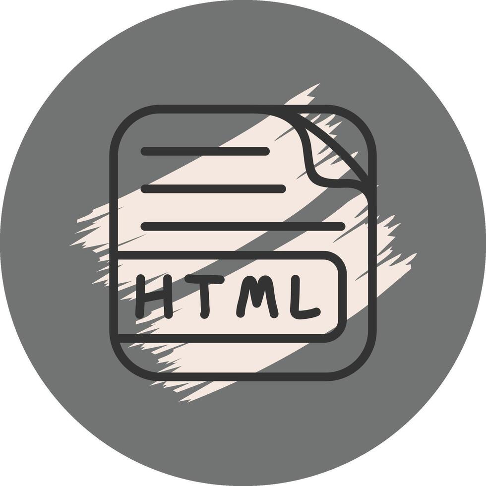 HTML File Clear Flat Symbol vector