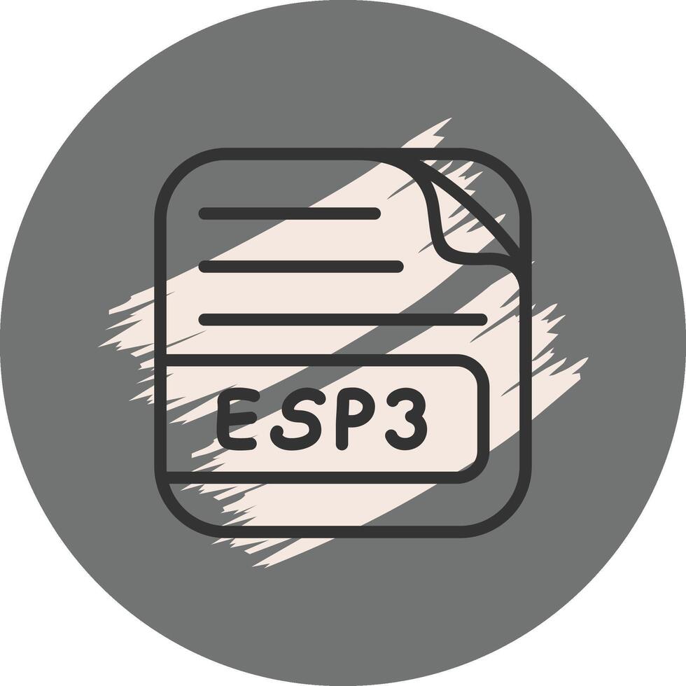ESP3 File Stylish Digital Art Object vector