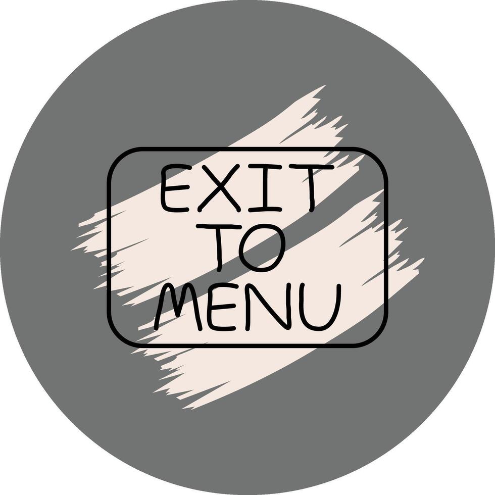 Exit to Menu Slim Button Optimized Mobile App Design vector