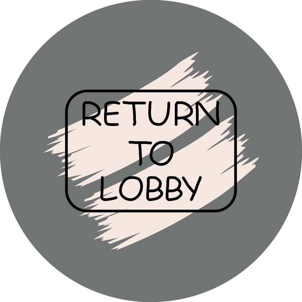 Return to Lobby Slim Button Compact User Interface Shape vector
