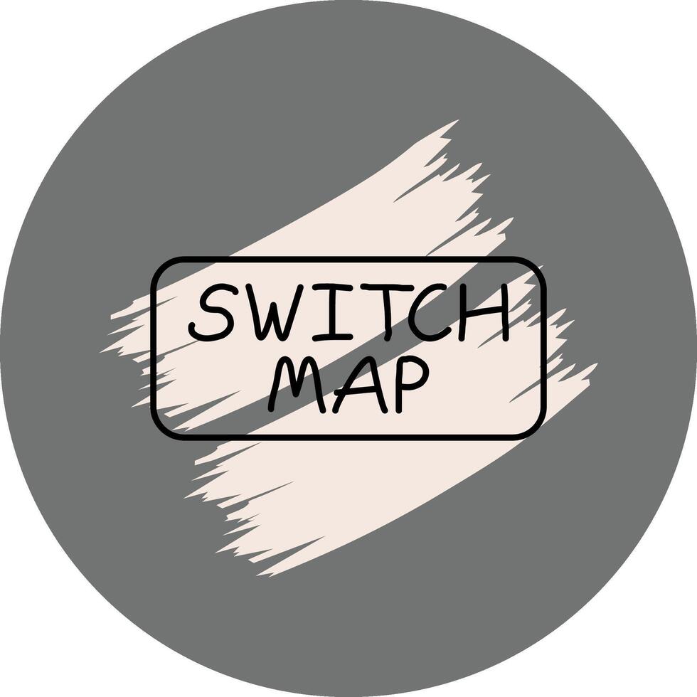 Switch Map Slim Button Artistic Product Graphic Layout vector