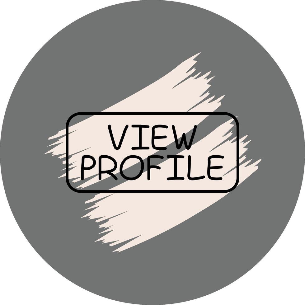 View Profile Slim Button Sleek Mobile App Graphic vector