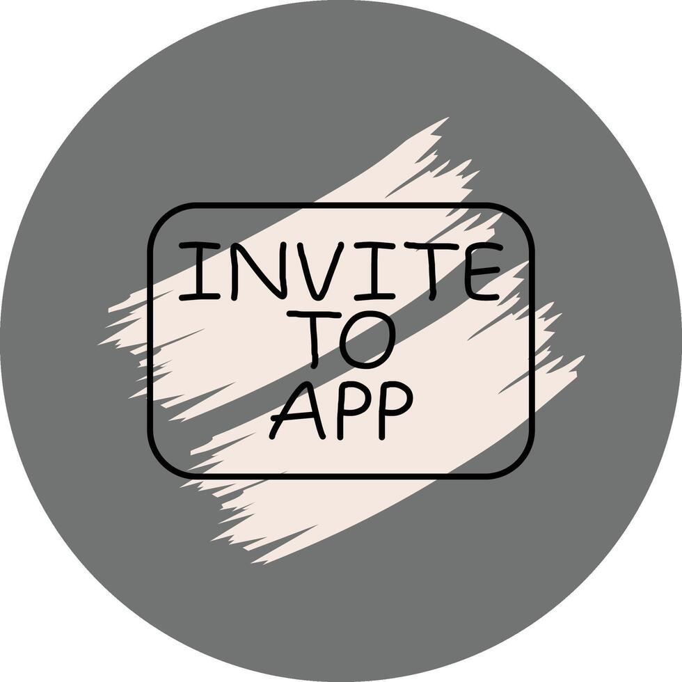Invite to App Slim Button Professional Visual Graphic Asset vector