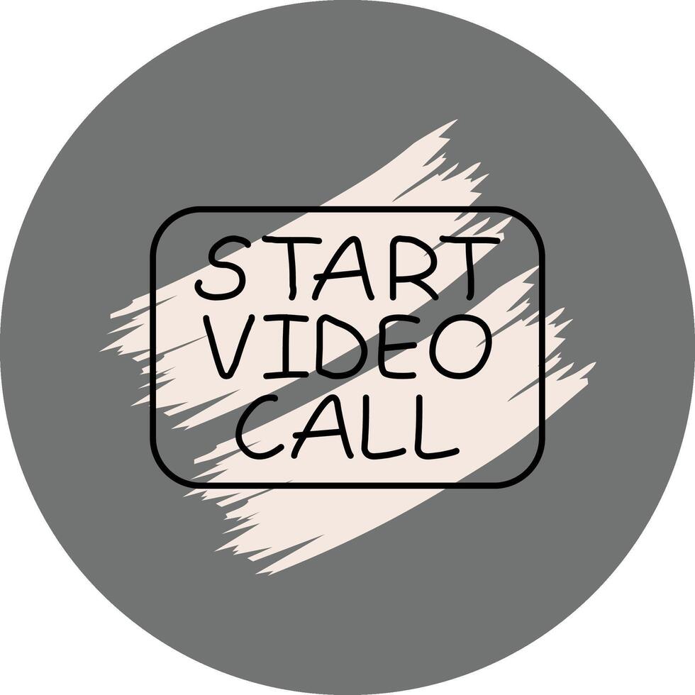 Start Call Slim Button Geometric Web Graphic Symbol vector