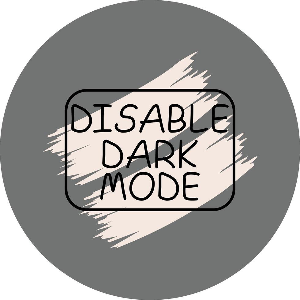 Disable Dark Mode Slim Button Unique Product Design Symbol vector