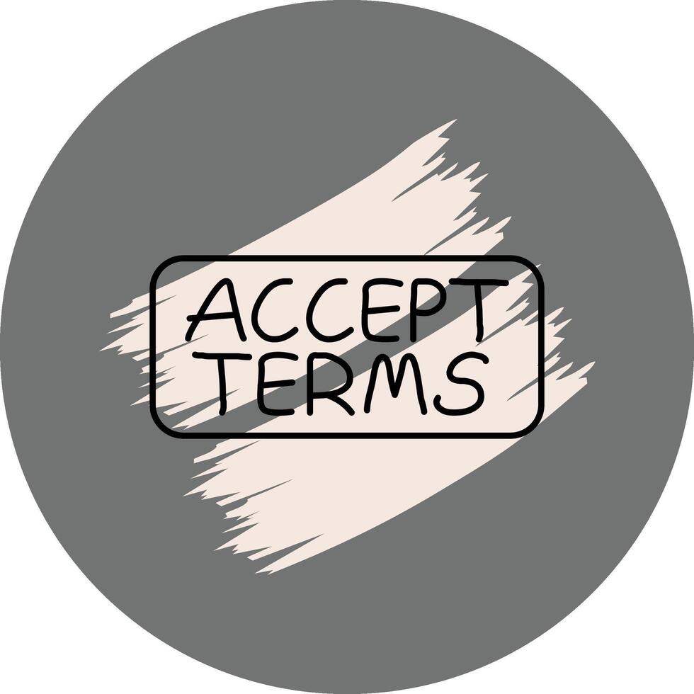 Accept Terms Slim Button High Resolution Graphic Object vector