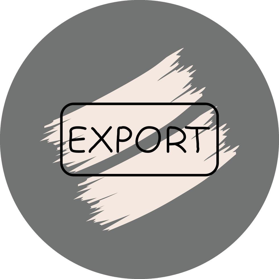 Export Slim Button Elegant Digital Art Object vector