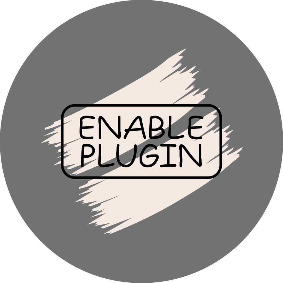 Enable Plugin Slim Button Elegant Product Design Shape vector