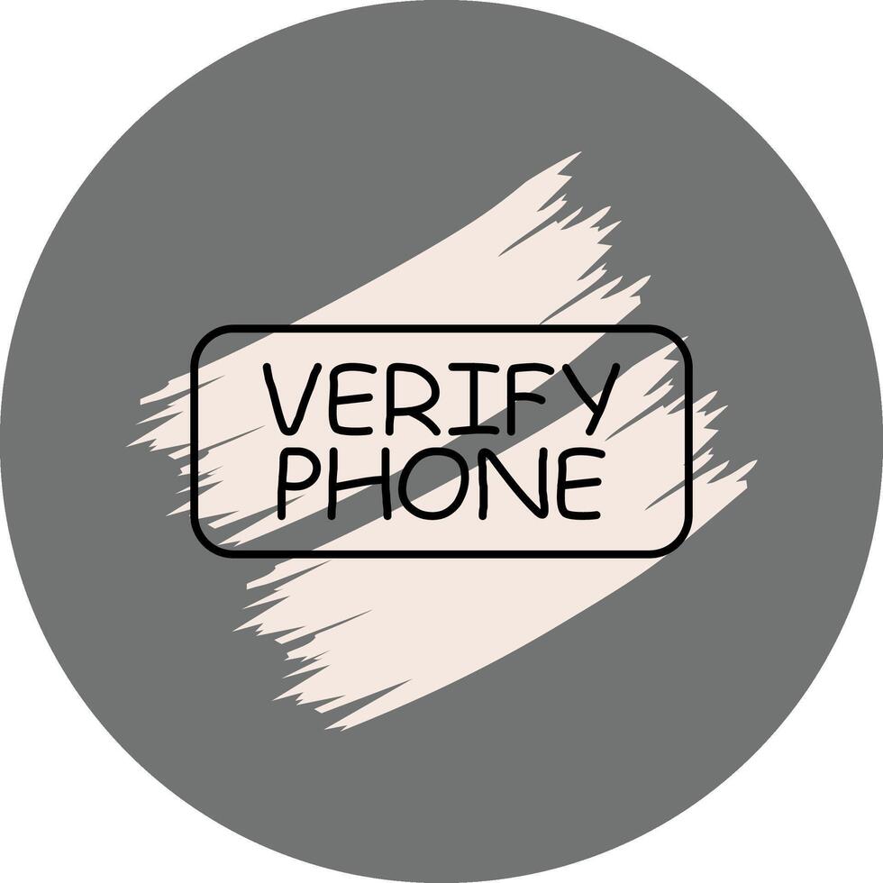 Verify Phone Slim Button Dynamic Creative Design Layout vector