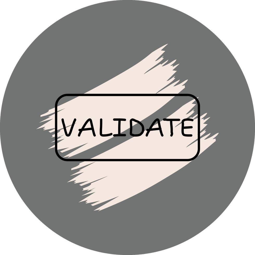 Validate Slim Button Premium User Interface Feature vector