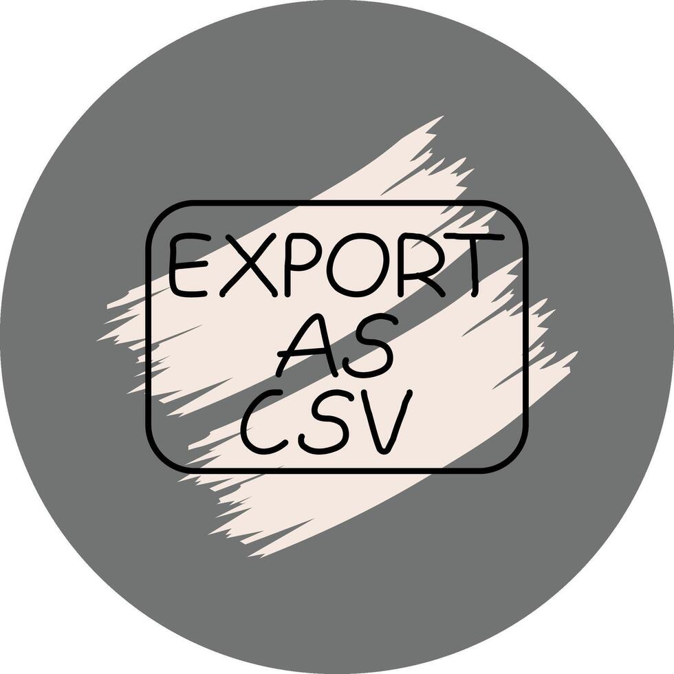 Export as CSV Slim Button Clear User Interface Object vector