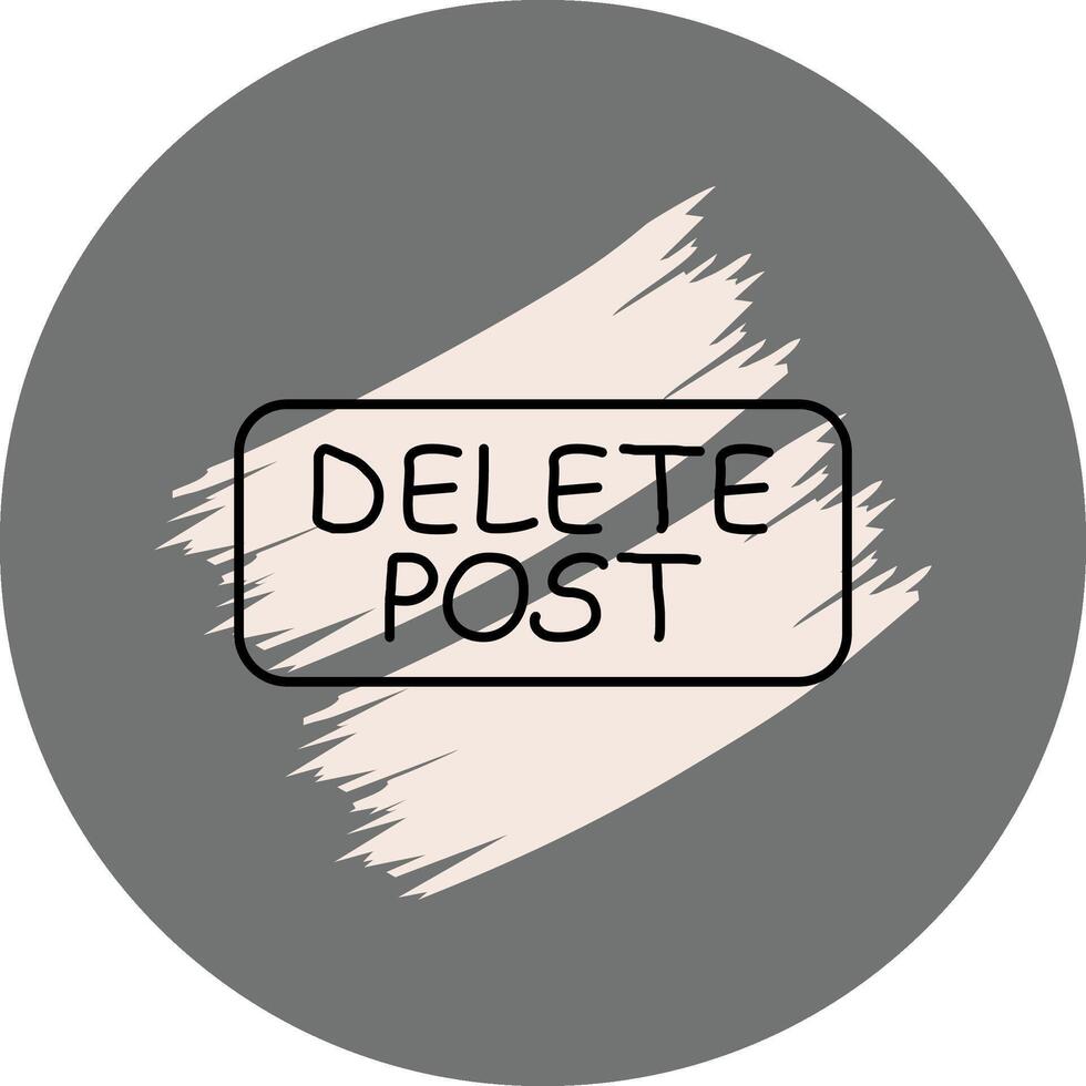 Delete Post Slim Button Premium User Interface Feature vector