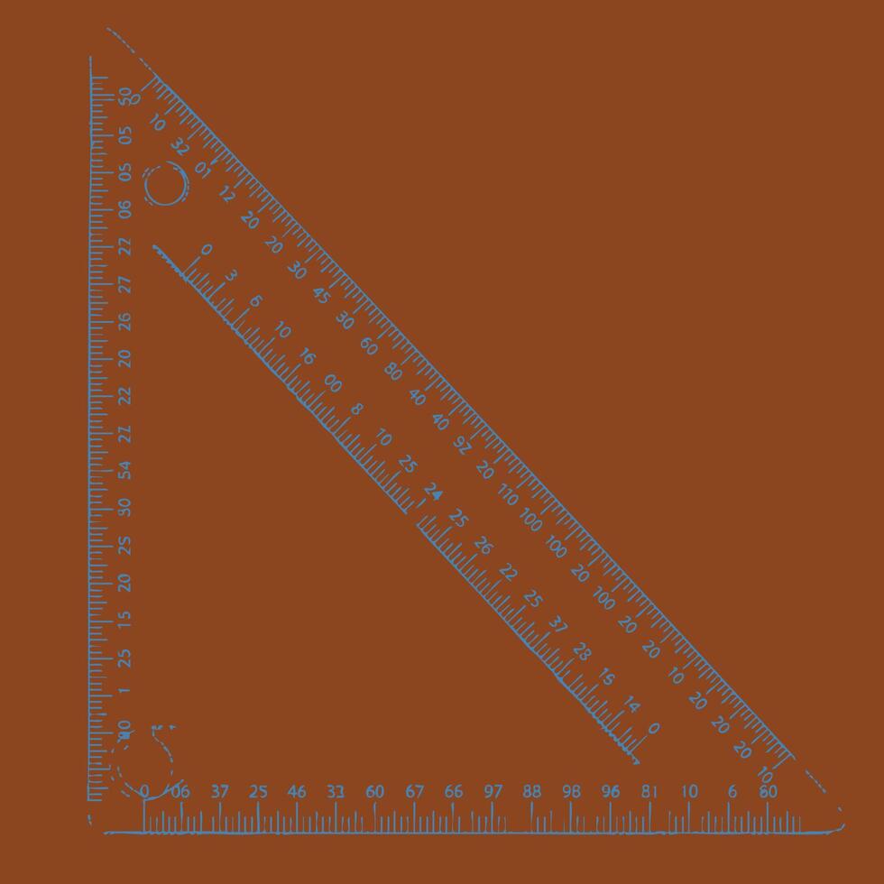 Clear plastic geometric ruler with centimeter and inch markings on a plain for measurement and drafting purposes vector