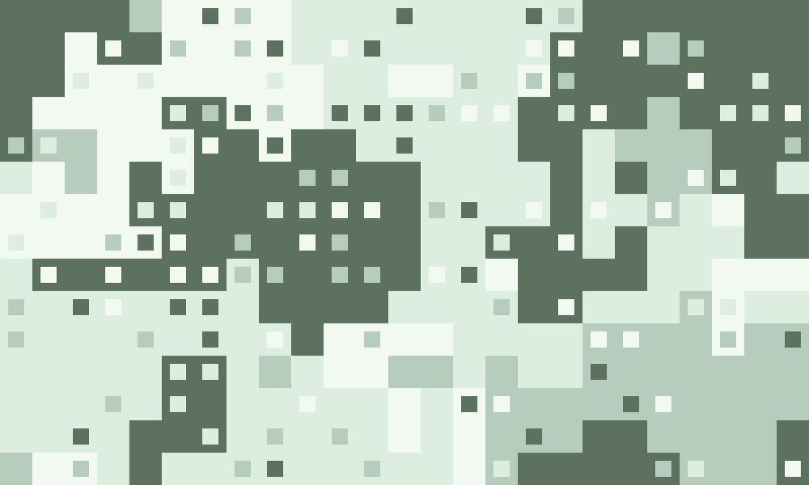 Abstract pixel art background. Shades of green and white create a dynamic, textured effect, perfect for technology, data, or modern design projects. vector