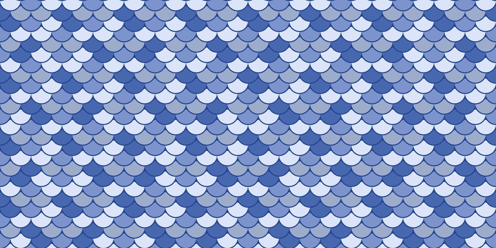 Seamless fish scale pattern in calming blues. Perfect for textile design, website backgrounds, or any project needing a subtle, textured aesthetic. Evokes tranquility, water, and nature. vector