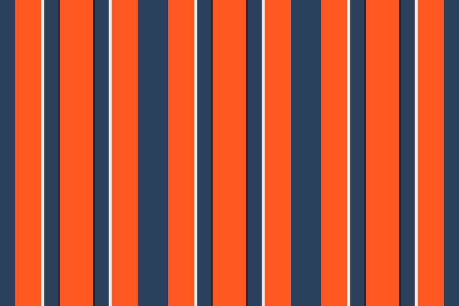 Modern striped background with alternating orange and navy blue vertical stripes. White lines separate the thicker stripes. Use as graphic element or backdrop. vector