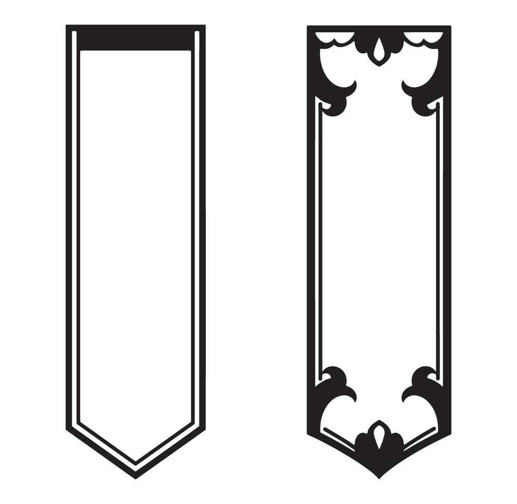 Elegant black and white frame designs for decorative elements and design projects vector