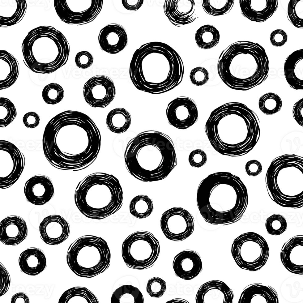 Circular brushstroke design creating an abstract pattern against a simple canvas png