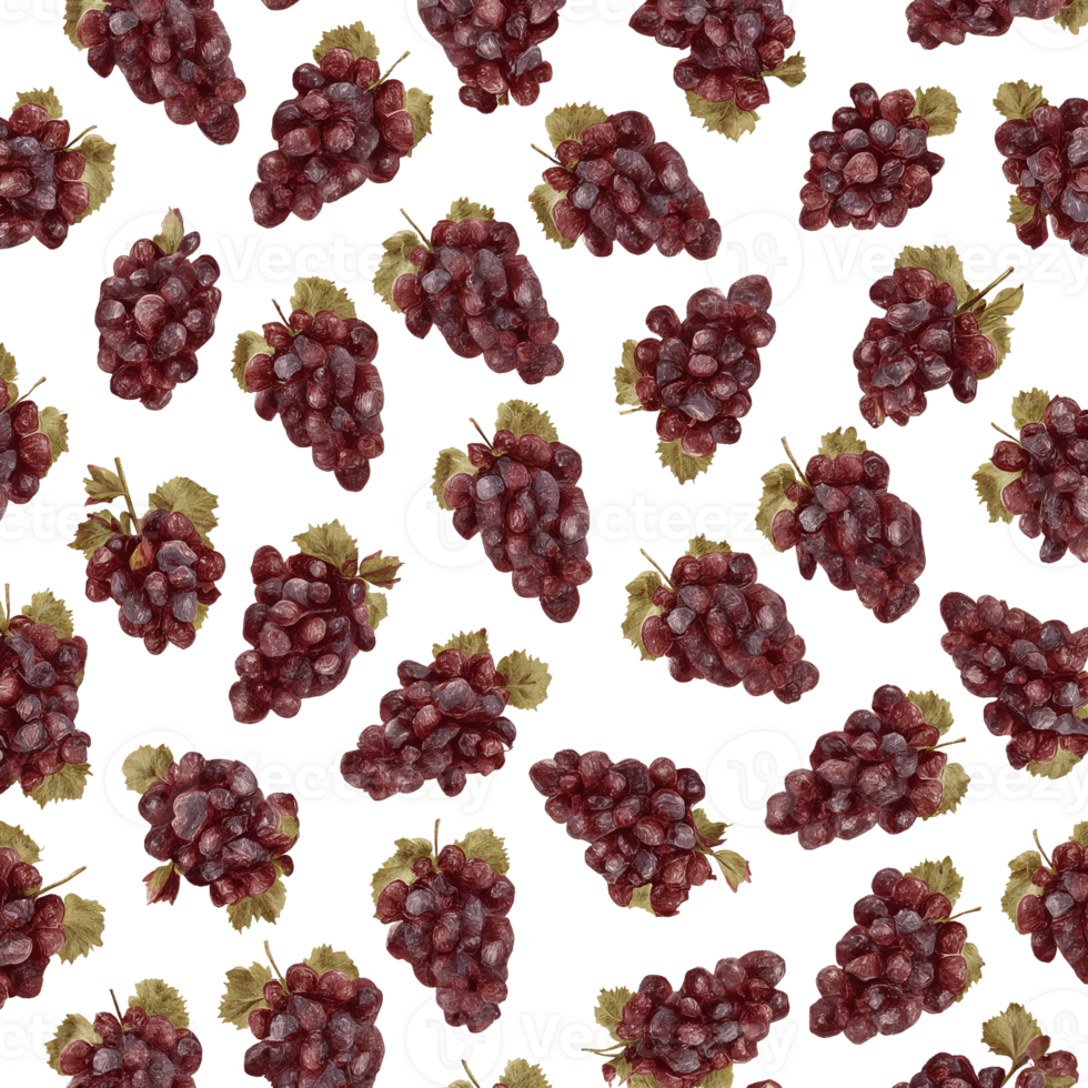Artistic rendering of plump red grape clusters scattered across a clean, uniform backdrop creating png