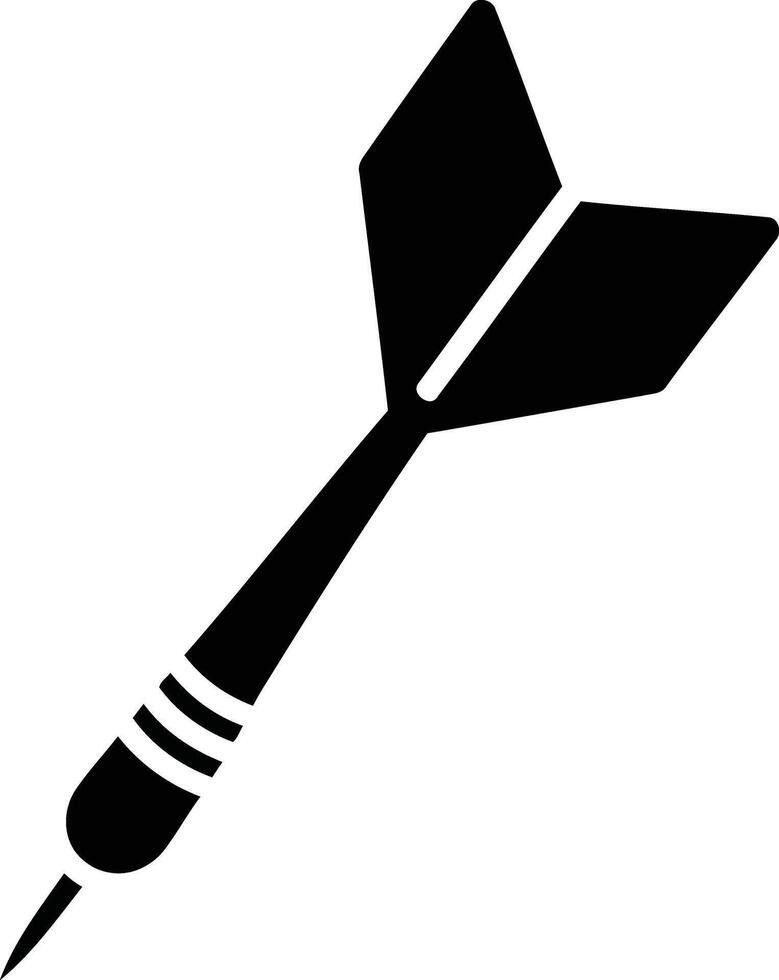 Dart with Sharp Point and Flight Feathers for Target Practice. vector