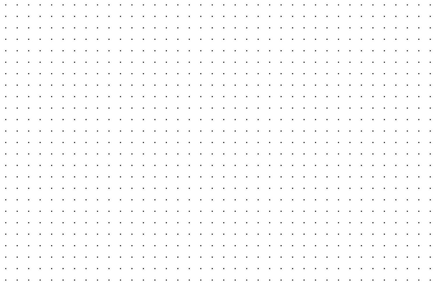 Dotted squared grid graph paper template for notebook. Simple dotted background. Pattern texture of bullet journal. Design printable graphic sheet. vector