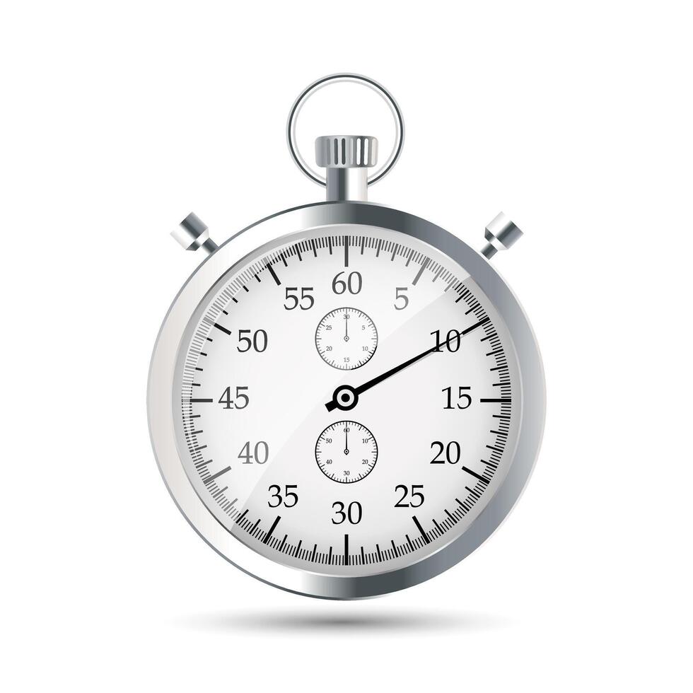 Analog Stopwatch with Timer Highlights Set vector