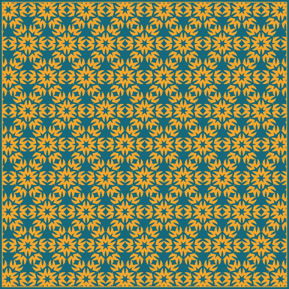 beautiful abstract flowers pattern with colorful orange dominant color vector