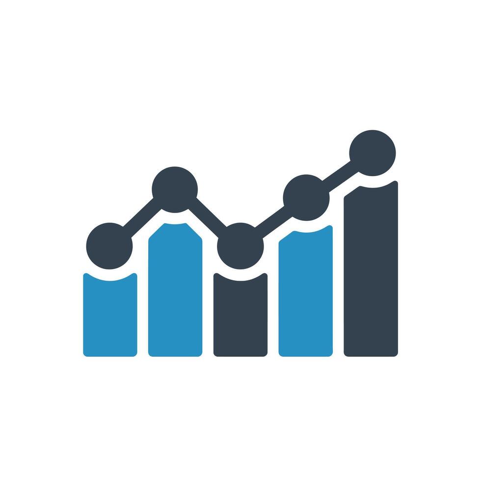 High-quality illustration of graph chart bar. Ideal for print, branding, packaging, vector