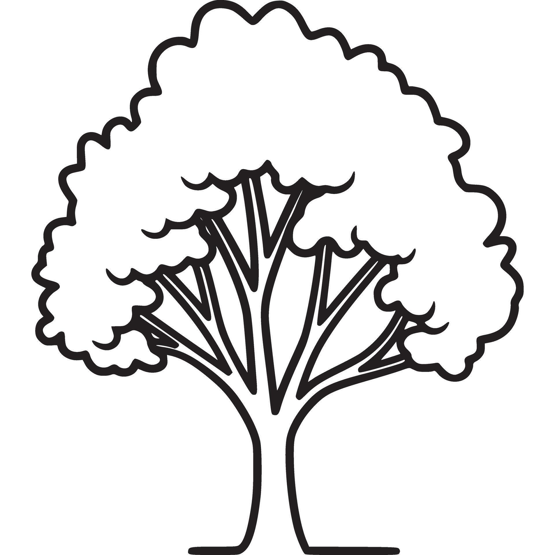 Tree coloring pages free printable tree coloring pages 71968640 Vector