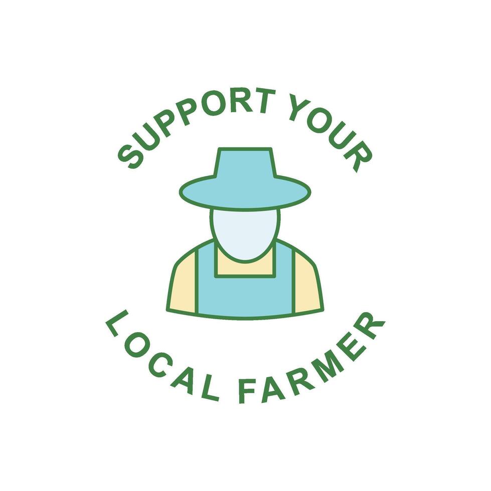 Support Your Local Farmer A Commitment to Sustainable Agriculture and Community Growth vector