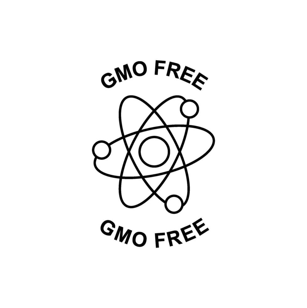 GMO Free Symbol An Icon Representing Non Genetically Modified Organisms, Emphasizing Health and Natural Choices. vector