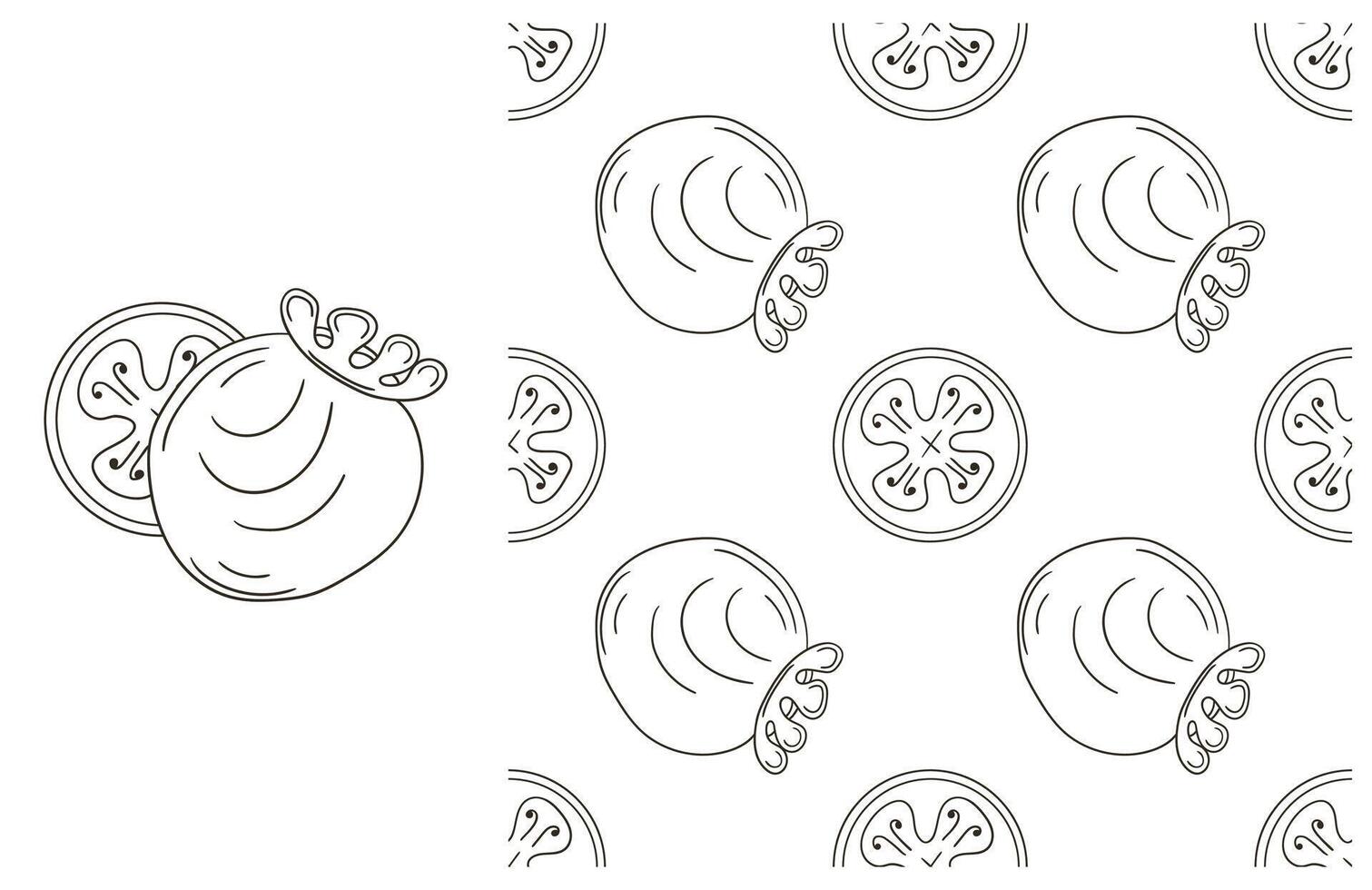 A pattern with a slice of lemon and a slice of lemon slice vector