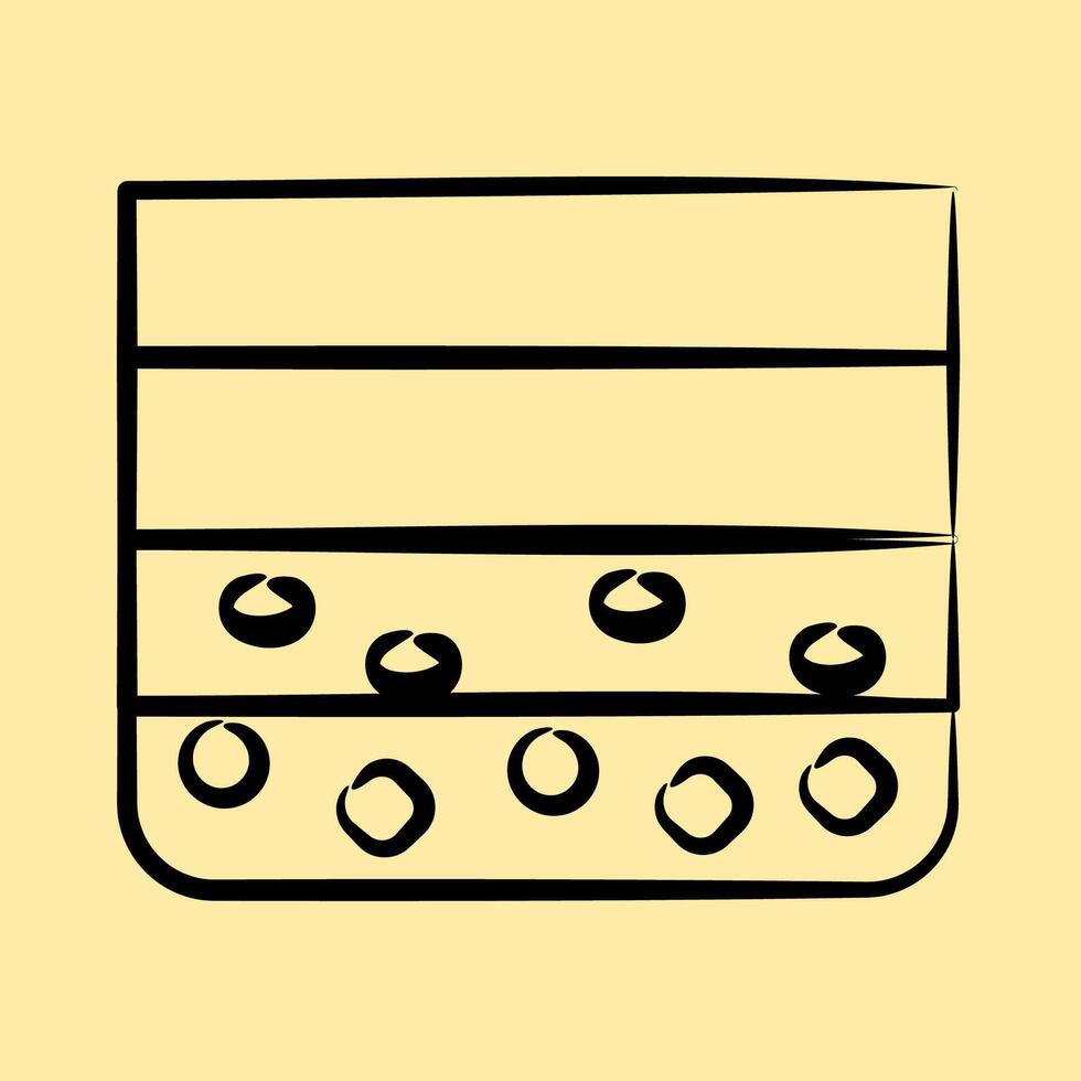 Icon soil layer. Gold mining elements. Icon in hand drawn style. vector