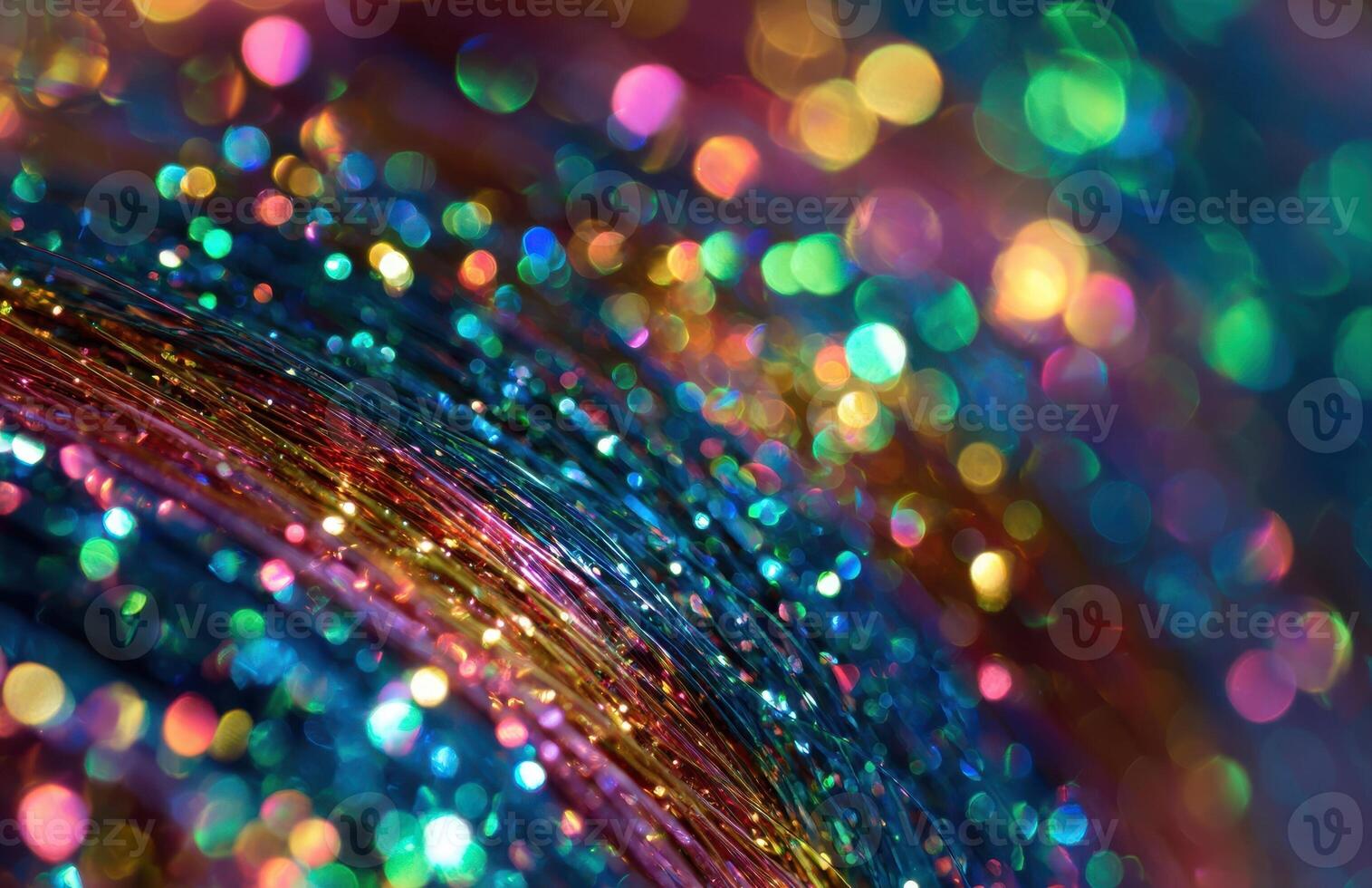 Colorful light streaks creating abstract bokeh background photo