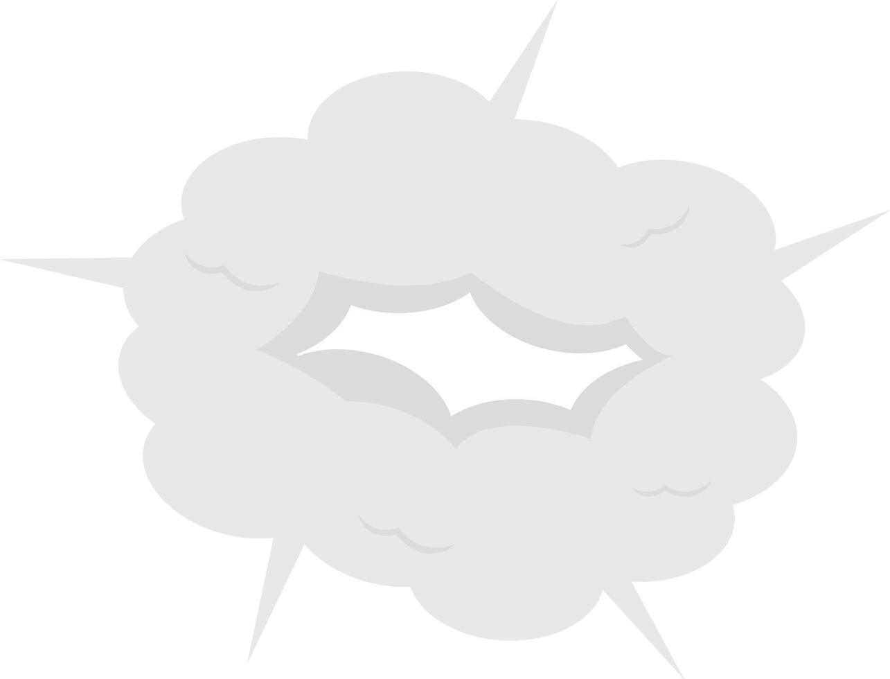 Smoke Clouds Element on White Background. vector