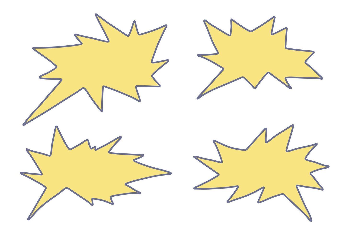 text new talk Set of hand drawn speech bubble Blank empty message box Textbox frame for banners, price tags, stickers, design vector