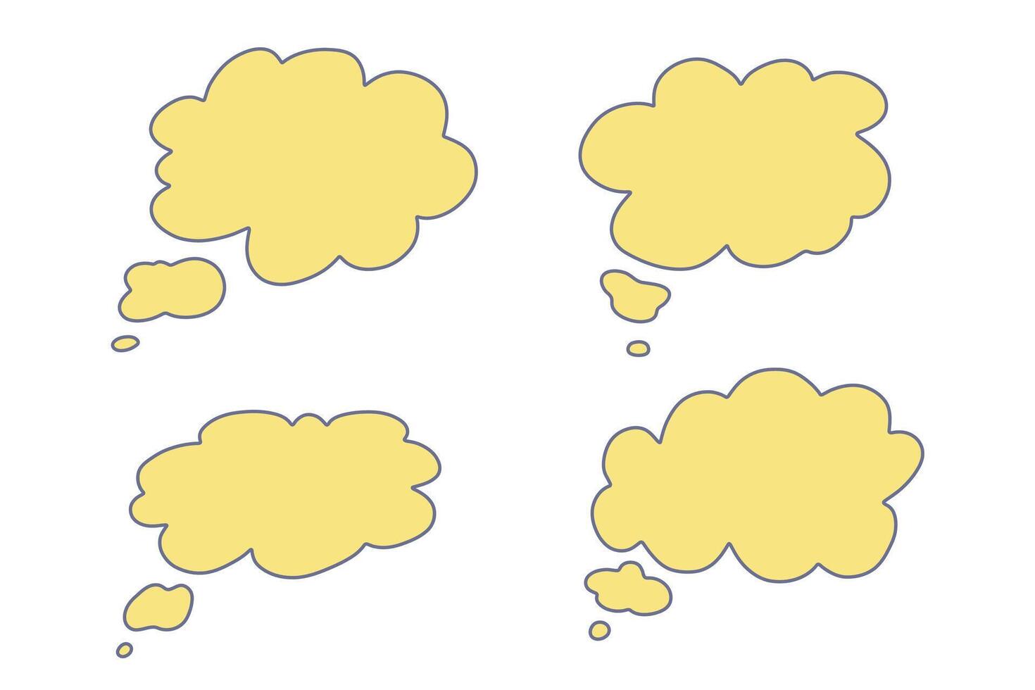 Set of hand drawn speech bubble Blank empty message box Textbox frame for banners, price tags, stickers, design text new cloud vector