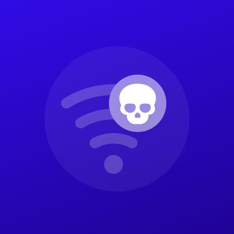 unsafe wi-fi connection icon, transparent design vector